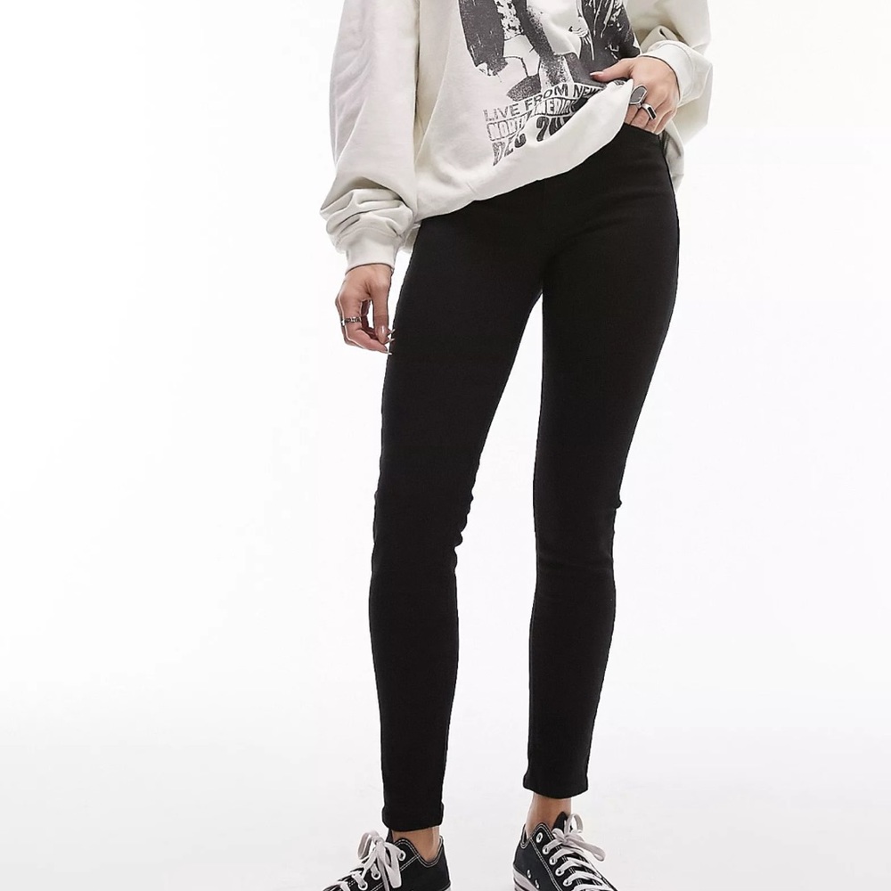 Women’s Topshop Black Skinny Jamie Jeans, Size: 27